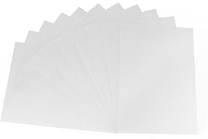 ‎EWTSHOP ewtshop® Jumbo-Set Schrumpffolienplatten, A4 0.3 mm, matt transparent, 10Blatt + 10 Schlüsselanhänger- Set Shrink plastic sheets +keychain rings