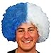 Produktbild Schottland Royal Blau & Weiß Supporter 's Perücke – St. Andrews Kreuz – schottischen Party Saltire Farben – Schottische Supporter 's Afro lockig Perücke – Top Qualität Heileigenschaften Perücke – One Size Passend für alle