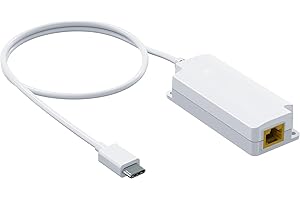 PROCET POE SYSTEM PROCET Gigabit PoE a USB-C Convertitore adattatore Ethernet RJ45 PoE a C 5V 2A 10W 1000Mbit/s per tablet, iPad Mini, UniFi G4 Doorbell Pro, Galaxy Tab A8, Google TV, telecamera CCTV, Home Assistant
