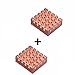 Price comparison product image Rydges 2x Copper for Raspberry Pi Heat Sink 3 (Version 2016) for CPU and RAM) with Thermal Conductive Tape – Copper (401 W/MK
