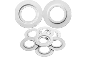 CHUANGDI 8 Pieces Metal Lamp Shade Reducer Ring for ES/E27 to BC/B22 Plate Light Fitting Lampshade Washer Adaptor Converter(White)