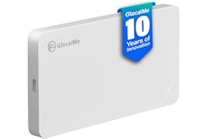 GlocalMe U3 4G mobile WiFi Hotspot, International hotspot available in over 200 countries, no SIM card required, no roaming fees, MiFi with 1GB global Data