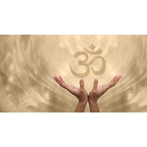 Pitaara Box Golden Om Healing Energy Unframed Canvas Painting 30.2 X 16Inch