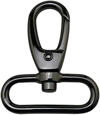Ruihai Gun Color 2" Inside Diameter Oval Ring Large Top Lobster Clasps Swivel Snap Hooks Pack of 6