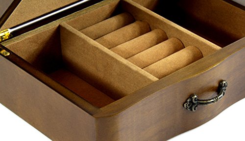 SCHMUCKKASTEN elegant SCHMUCKKÄSTCHEN Holz SCHMUCKSCHATULLE Spiegel !!! SUPER Geschenk - 3