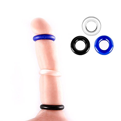 Preisvergleich Produktbild Jissboner Sexspielzeug 3 Stück Wasserdicht Silikon Super Stretch Penisringe Cockringe Penisring und Cockring Set, verschiedene Farben