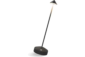 ‎UUFFOO uuffoo Tischlampe Kabellos,4000mAh Led Tischlampe Akku usb Aufladbar，led tischlampe kabellos dimmbar 3000K-6500K，Outdoor tischlampe Wasserdicht IP44,Ideal für Terrassen, Esszimmer（Schwarz）