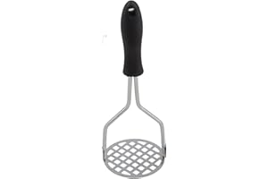 SHOP FOR EVERYONE Potato Masher Ricer for Mashed Potatoes with Heat Resistant Plastic Handle Compatible Hanging Hook Stainless Steel Potato Ricer Heavy Duty Mashers Ideal for Kitchen Vegetables