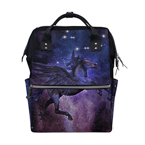 Preisvergleich Produktbild Große Kapazität Rucksack Konstellation griechische Mythologie Pferd lässig Daypack Rucksack Schultaschen für Studenten Mädchen Frau