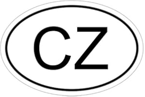 Kiwistar Czechy CZ 15 x 10 cm naklejka samochodowa flaga