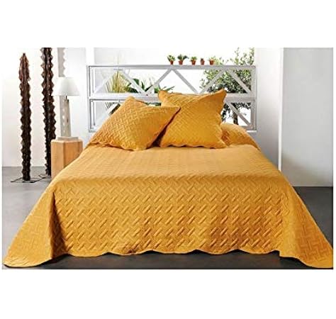 Linder 5015 28 835 230 Jete De Lit Boutis Uni Polyester Taupe 250 X 230 Cm Ameublement Et Decoration Literie Et Linge De Maison
