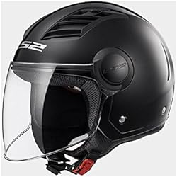 LS2 Casco Moto Of562 Airflow, Gloss Black Long, Xl