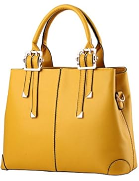 ZiXing Damen PU Leder Art und Weise große Handtasche mit Schulterriemen Messenger Bag