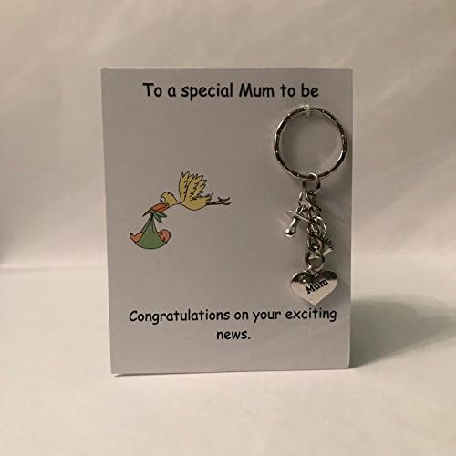 To a special Mum to Be Pregnancy Expecting Handmade charm keyring baby shower gift dad
