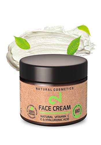 DUAL Face Cream |Crème Hydratante Visage Jour Nuit 100% Naturelle |Vitamine C, Source d'Acide Hyaluronique |Microalgues, Brocolis|Tous Types de Peau |Anti-Âge|Végétalien |Fabriquée en Allemagne |BIO