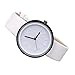 Produktbild Valentinstag Uhren DELLIN Unisex Simple Fashion Number Uhren Quarz Leinwand Gürtel Armbanduhr (Weiß)