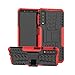 Produktbild Roreikes Samsung Galaxy A7 2018 hülle,Hyun Muster 2 in 1 [Eingebauter Ständer]Dual Layer Rüstung Defender TPU+PC schützender Tasche mit Schlagfesten für Samsung Galaxy A7 2018 Case -Rot