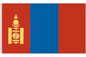 MUWO Flagge Nations Together 90 x 150 cm Nationalmanschaften, doppelseitige Gartenflagge, wetterfeste Fanflagge, Fußballflagge Polyester Länderfagge Deutschland mit Ösen (Mongolei)