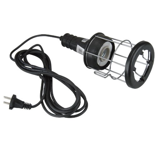 Unitec 40896 Handleuchte, 100W, Gummi mit Metallkorb und H05-RN-F