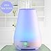 Produktbild Aroma-Diffusor, Ultraschall-Luftbefeuchter, für Aromatherapie, ätherisches Öl, kühler Nebel, 7-farbige LED-Lampe, wasserlose automatische Abschaltung, für Zuhause, Yoga, Büro, Spa, Schlafzimmer, Kinderzimmer (100 ml und 300 ml), 100 ml