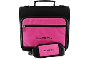 New Shoulder Carry Case Bag for the SDVD1030 10" Portable Swivel Screen DVD Player by TGC ® (Hot Pink & Black)