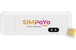 GL.INET SIMPoYo USB Dongle, Wireless Network Wi-Fi Adapter, Plug and Play Wi-Fi Hotspot with 10G SIM Card for Slate 7/Beryl AX/Slate AX/Opal, 4G LTE Mobile Unlocked Modem for Desktop/Laptop/Travel/Business