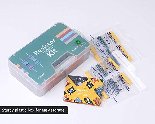 ELEGOO 17 Valores 1  Conjunto de Resistores  0 Ohm-1M Ohm  Paquete de 525 