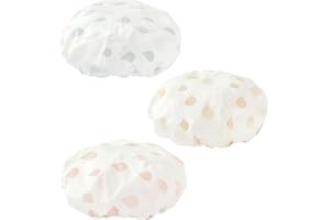 BCZR Gorro Ducha Mujer 3 Piezas-Gorro Ducha Reutilizable-Shower Cap-Gorro de Ducha Elástico Impermeable- Adecuado para Duchas Domésticas, Barberías y Spas