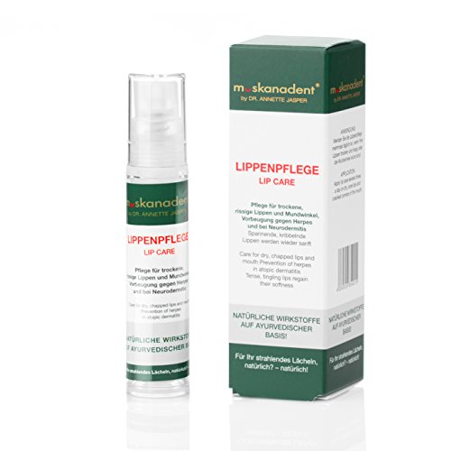 Premium Lippenpflege gegen trockene Lippen von Muskanadent | Lippenbalsam mit Jojoba-Öl, Shea-Butter, Lavendel, Zimt, Pfefferminz für Frauen, Männer & Kinder | Vegan | Hilft bei Neurodermitis | 10 ml