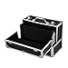 tinkertonk Professional Extra Large Space Aluminium Beauty Cosmetic&Makeup Case Toiletry Storage Nail Hairdressing Vanity Box Valentines Day Gift (Black)