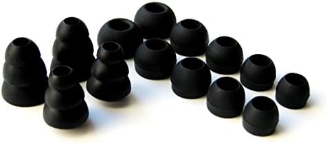 Black Replacement Set Comfort Eartips Earbuds Eargels Compatible with Monster Dr. Dre Powerbeats 3 2 1 In-Ear Earphones