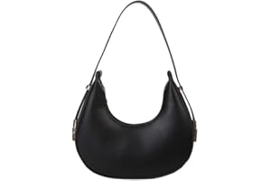 GAOBAOZHU Crescent Retro Half Moon Shoulder Bag for Women - Mini Clutch Purse with Zipper Closure