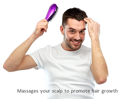 Entwirren Haar Bürsten – 2er Pack Set – Nass Haarbürste – Beste Bürste / Kamm für Frauen, Mädchen, Männer & Kinder,Rosa und Violett - 5