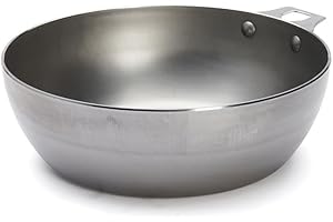 De Buyer - Sauteuse paysanne amovible en tôle d'acier MINERAL B - Diamètre 24 cm -, Gris