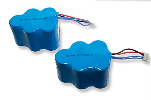 INTENSILO 2 x NiMH Akku 4500mAh (6V) für Haushalt Saugroboter Ecovacs Deebot D730, D73n, D76, D760, D77, D79 wie LP43SC3300P5.