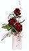 Produktbild Flair Flower Gesteck Rosen in Vase, Stoff, rot, 42 x 19 x 13 cm