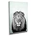Produktbild Lion Green - KUNSTDRUCK auf Leinwand (50x75 cm) zum VERSCHÖNERN IHRER WOHNUNG. Verschiedene Formate AUF ECHTHOLZRAHMEN. HÖCHSTE QUALITÄT, UMWELTBEWUSST hergestellt. MIT GARANTIE.