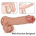 Produktbild Aivrobta Realistischer Dildo mit Squirting Wassersprühfunktion, Zwei Layer Dildo G-Punkt Sexspielzeug mit Starkem Saugnapf,Ejakulation Simulation prallen Hoden Perfekt Real Dong, 27cm