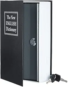 AmazonBasics Book Safe, Key Lock, Black, Painted Finish