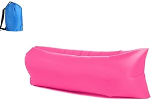 Hixingo Aufblasbares Sofa Wasserdichtes Strandliege Tragbares Luftsofa Outdoor Sofa Mit Tragetasche Reißfest Camping Sofa für Camping, Strand, Outdoor, Reisen (180 * 88 * 63 cm,Rosa)