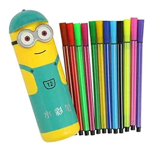 Kartual Cartoon Shape Pencil Box Having Sketch Pen Stationary Kit Birthday Party Return Gift for Kids -Pack of 3