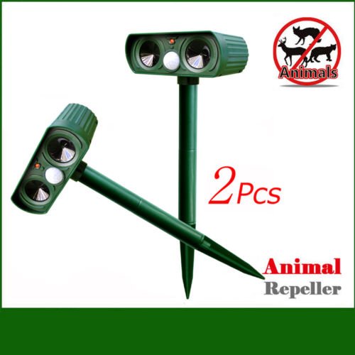 Tierabwehr, KENO Solarbetrieb Ultraschall Tiervertreiber Hundeschreck Katzenschreck Gegen Hunde, Katzen, Mäuse, Ratten, Kaninchen, Rehe, Füchse, Vögel für Ihre Garten und Haus - 7