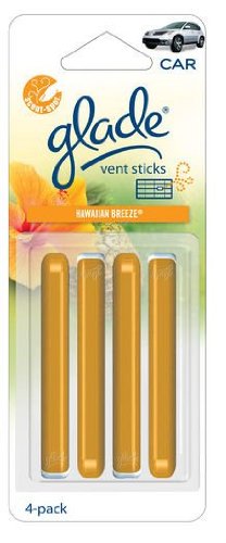 Preisvergleich Produktbild Glade Vent Sticks Car and Home Air Freshener, Hawaiian Breeze Scent (4 Sticks) by Medo