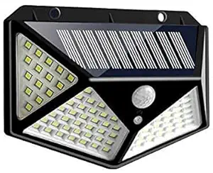 PRIFRA 100 Led Outdoor Solar Wall Light, 3 Adjustment Modes Solar Sensor Wall Light in Night, Product for Garden, Swimming Pool, Balcony