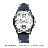 XiYuanShangMao M?nner Quarz Analoge Uhr M?nnliche Lederriemen Koreanische Armbanduhren (Blau