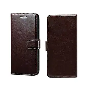 Pinaaki Enterprises Samsung Guru 1200 Flip Case | Premium Leather Finish Flip Cover | with Card Pockets | Wallet Stand |Complete Protection Flip Cover for Samsung Guru 1200 - Coffee
