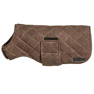 Embark Pets Wax Dog Jacket - Dog Coats for Colder Winter Days, Cotton & Polyester, Water Resistant Dog Jackets for Extra Large Dogs, Our Dog Winter Coat Comes in 4 (Extra Large, Brown)