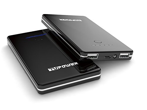 Power Bank 8000mAh Ultra leicht flach TUPower Powerbank Ladekabel Schwarz für iPhone 5 5C 5S 6 Samsung Galaxy S5 S6 S7 Edge externer Akku Smartphones - 3