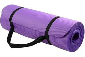 GENERIC FK Sports Yoga Mat 15MM Extra Thick 185 x 61 cm NBR Fitness Foam, Pilates Mat With Carry Strip, Non-Slip Exercise Mat Ideal for Planks & Stretching, Home Gym Mat, Workout Yoga Mats for Women & Men