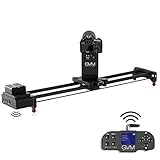 GVM camera slider Perfekter, ruhiger und leiser Motor: Der mit einem Wireless-Controller ausgestattete Kameraschieber ermöglicht eine einfache Bedienung, während Sie die Geschwindigkeit, Richtung und Pause der Kamera leicht anpassen können. Sie können das Schwenken, Neigen und Drehen gleichzeitig vom Wireless-Controller aus steuern oder separat steuern.